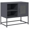 Szafka pod telewizor, antracytowa, 68x39x60,5 cm, stalowa