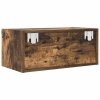 Szafki RTV 2 szt. Dąb wędzony 60x31x25,5 cm Drewno klejone