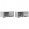 Szafki RTV 2 szt. Szary Sonoma 60x31x25,5 cm Drewno klejone