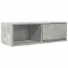 Szafki RTV 2 szt. Beton Szary 80x31x25,5 cm Drewno klejone