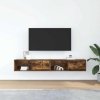 Szafki RTV 2 szt. Dąb wędzony 80x31x25,5 cm Drewno klejone