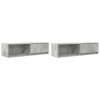 Szafki RTV 2 szt. Beton Szary 100x31x25,5 cm Drewno klejone