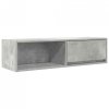 Szafki RTV 2 szt. Beton Szary 100x31x25,5 cm Drewno klejone