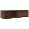 Szafki RTV 2 szt. Brązowy dąb 100x31x25,5 cm Drewno klejone