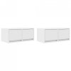 Szafki RTV 2 szt. Białe 60x31x25,5 cm Drewno klejone