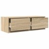 Szafki RTV 2 szt. Dąb Sonoma 80x31x25,5 cm Drewno klejone