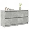 Szafka RTV Beton Szary 100x35x54 cm Drewno klejone