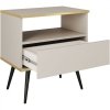 Stolik nocny ARA S54 beż + czarny
