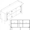 Komoda VENICE 150 3D czarny