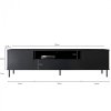 Komoda RTV RADIUS 180NC czarny