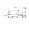 Sofa SELVA B manila dark grey chrom