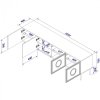 Komoda RTV LAZZO 200 czarny mat / dąb craft