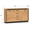 Komoda URSA 06 dąb craft złoty + czarny