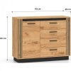 Komoda URSA 07 dąb craft złoty + czarny
