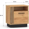 Meble do sypialni URSA 2 dąb craft złoty + czarny