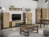 Łóżko 180x200 QUANT QS02-180 dąb artisan + czarny