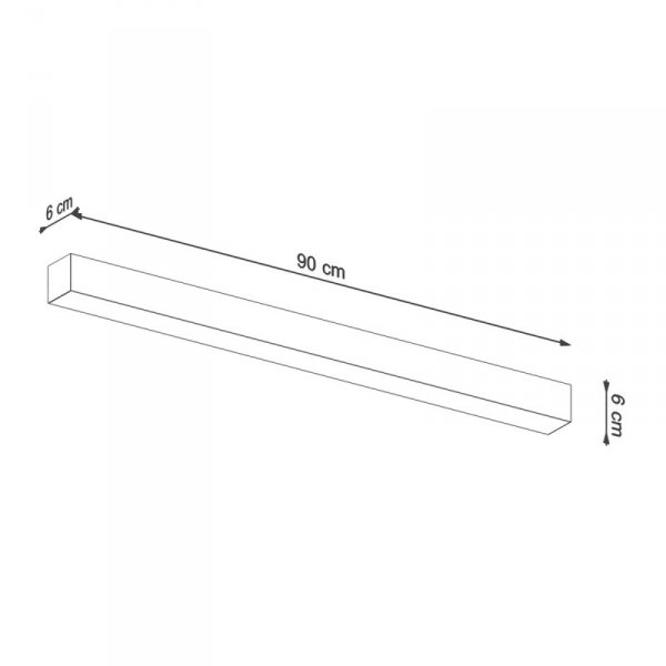 Kinkiet PINNE 90 czarny 4000K