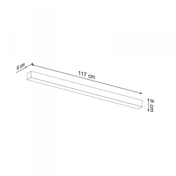 Plafon PINNE 117 szary 3000K