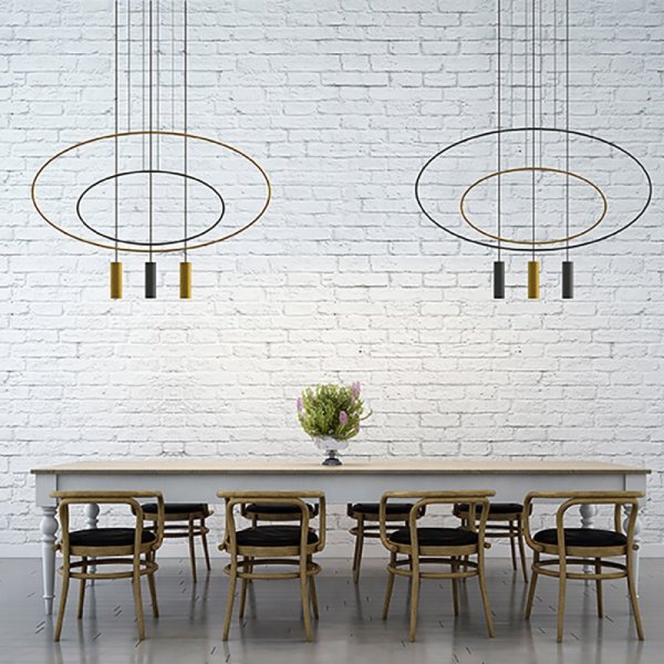Lampa wisząca HOLAR 2 czarna