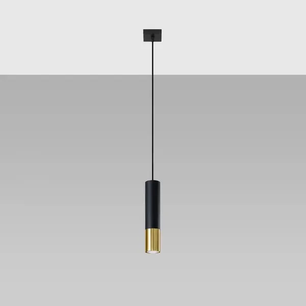 Lampa wisząca LOOPEZ 1 czarny/złoty