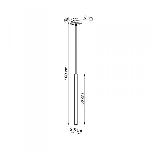 Lampa wisząca PASTELO 1 czarna