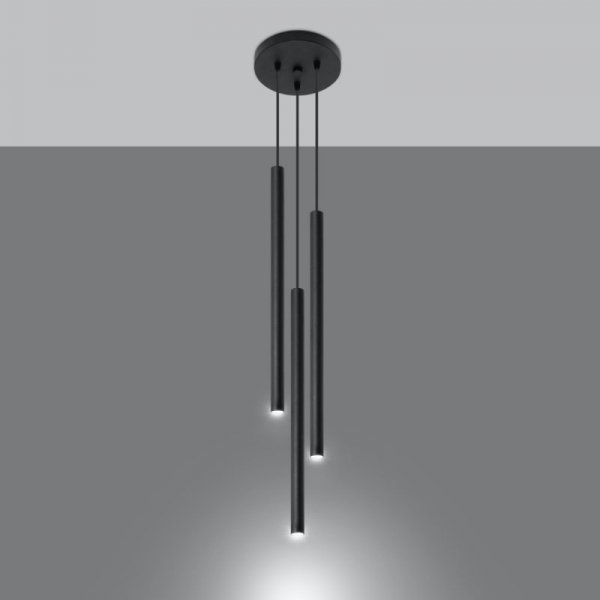 Lampa wisząca PASTELO 3P czarna