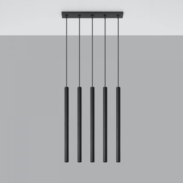 Lampa wisząca PASTELO 5 czarna