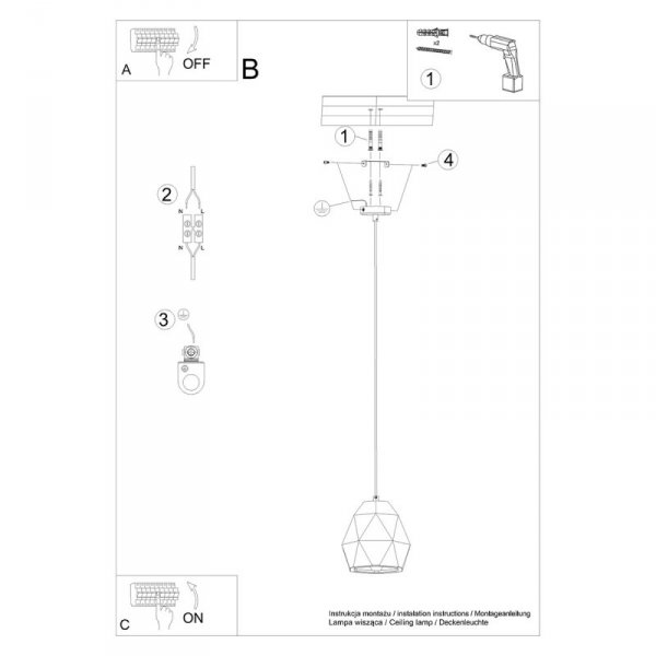 Lampa wisząca ceramiczna MINT