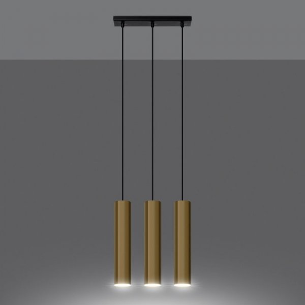 Lampa Wisząca LAGOS 3 złoty połysk