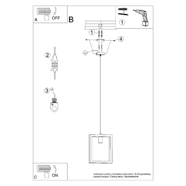 Lampa wisząca ARIES wenge
