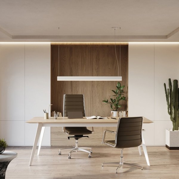 Lampa wisząca FARGE biała LED 4000K