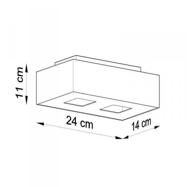 Plafon MONO 2 czarny