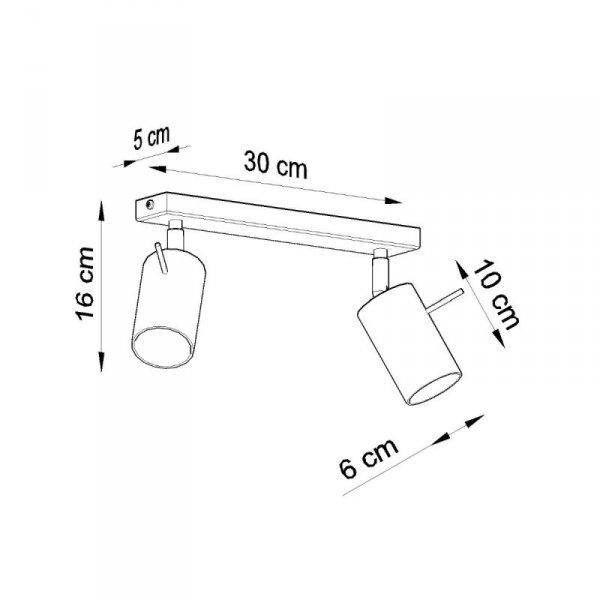 Plafon RING 2 szary