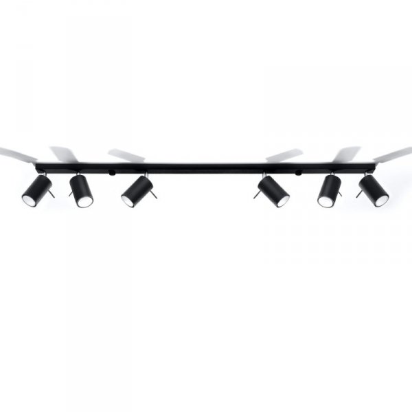 Plafon RING 6L czarny