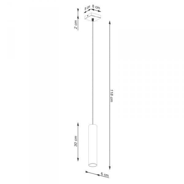 Lampa wisząca LAGOS 1 zielona oliwka