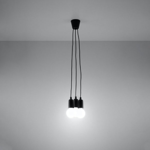 Lampa wisząca DIEGO 3 czarna