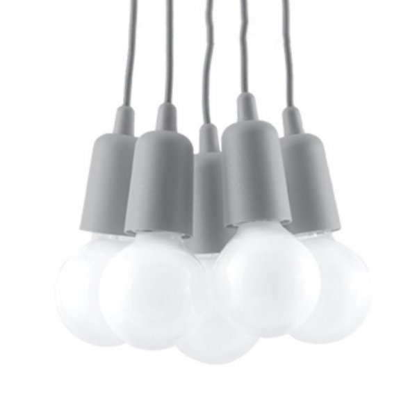 Lampa wisząca DIEGO 5 szara