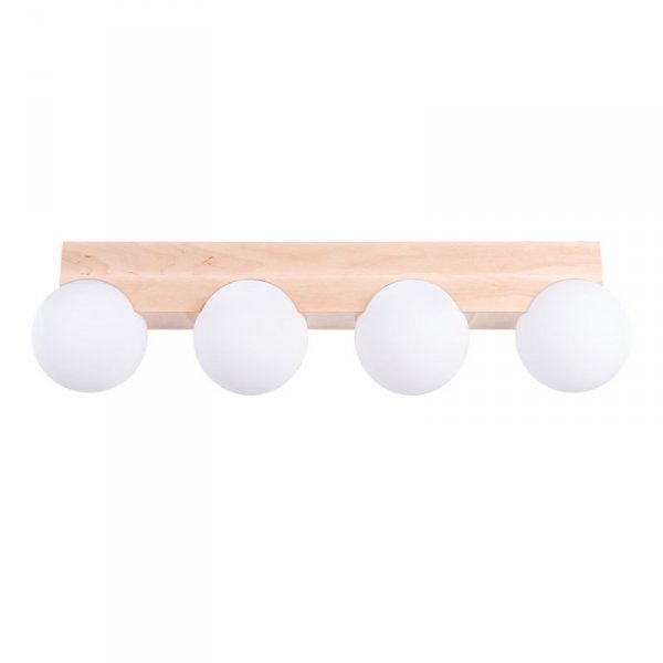 Plafon BULBO 4 naturalne drewno