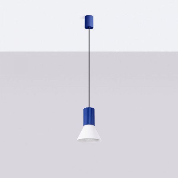 Lampa wisząca ESTRIA 1 biała/ultramaryna