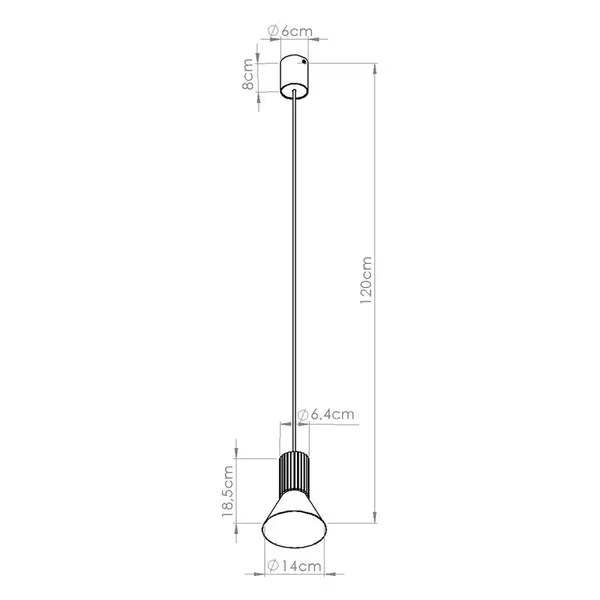 Lampa wisząca ESTRIA 1 biała/ultramaryna