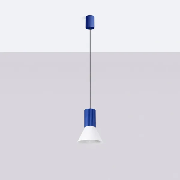 Lampa wisząca ESTRIA 1 biała/ultramaryna