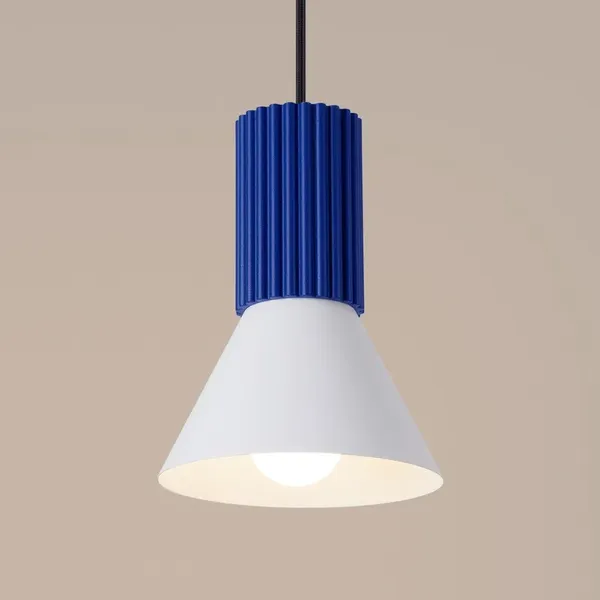 Lampa wisząca ESTRIA 1 biała/ultramaryna