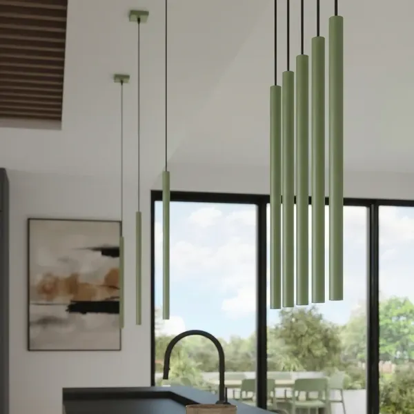 Lampa wisząca PASTELO 1 szałwiowa