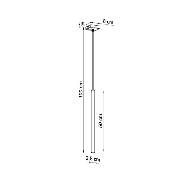 Lampa wisząca PASTELO 1 żółta