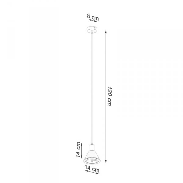 Lampa wisząca TAZILA 1 czarna [ES111]