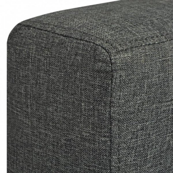 3-osobowa sofa tapicerowana tkaniną, ciemnoszara