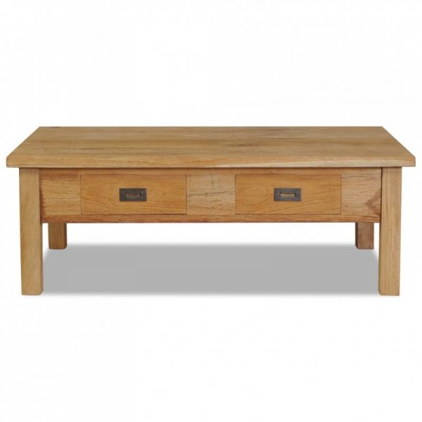 Stolik kawowy, lite drewno tekowe, 100 x 60 x 35 cm