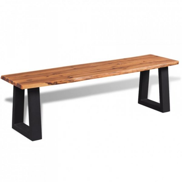 Ławka z litego drewna akacjowego, 145 cm