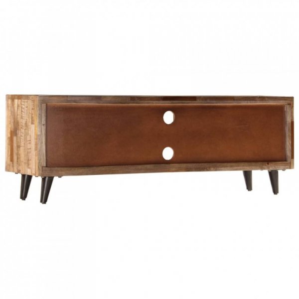 Szafka pod TV, 118x30x40 cm, lite drewno mango