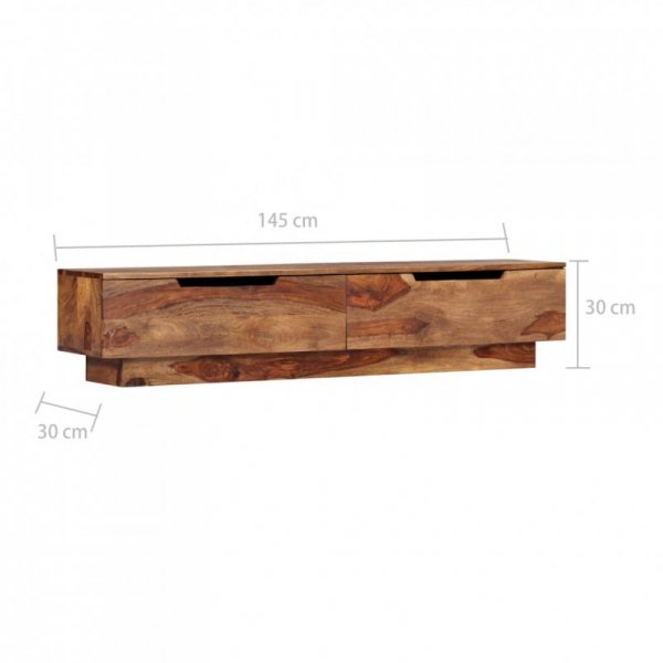 Szafka pod TV, 145x30x30 cm, lite drewno